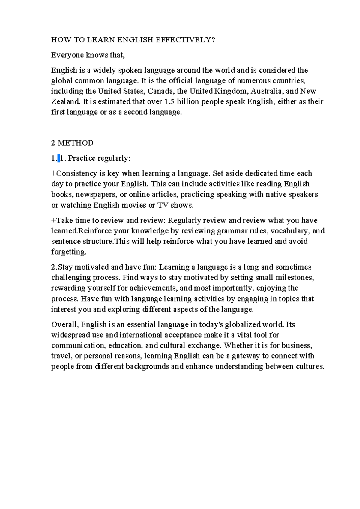 Effective Strategies for Learning English as a Second Language - Studocu