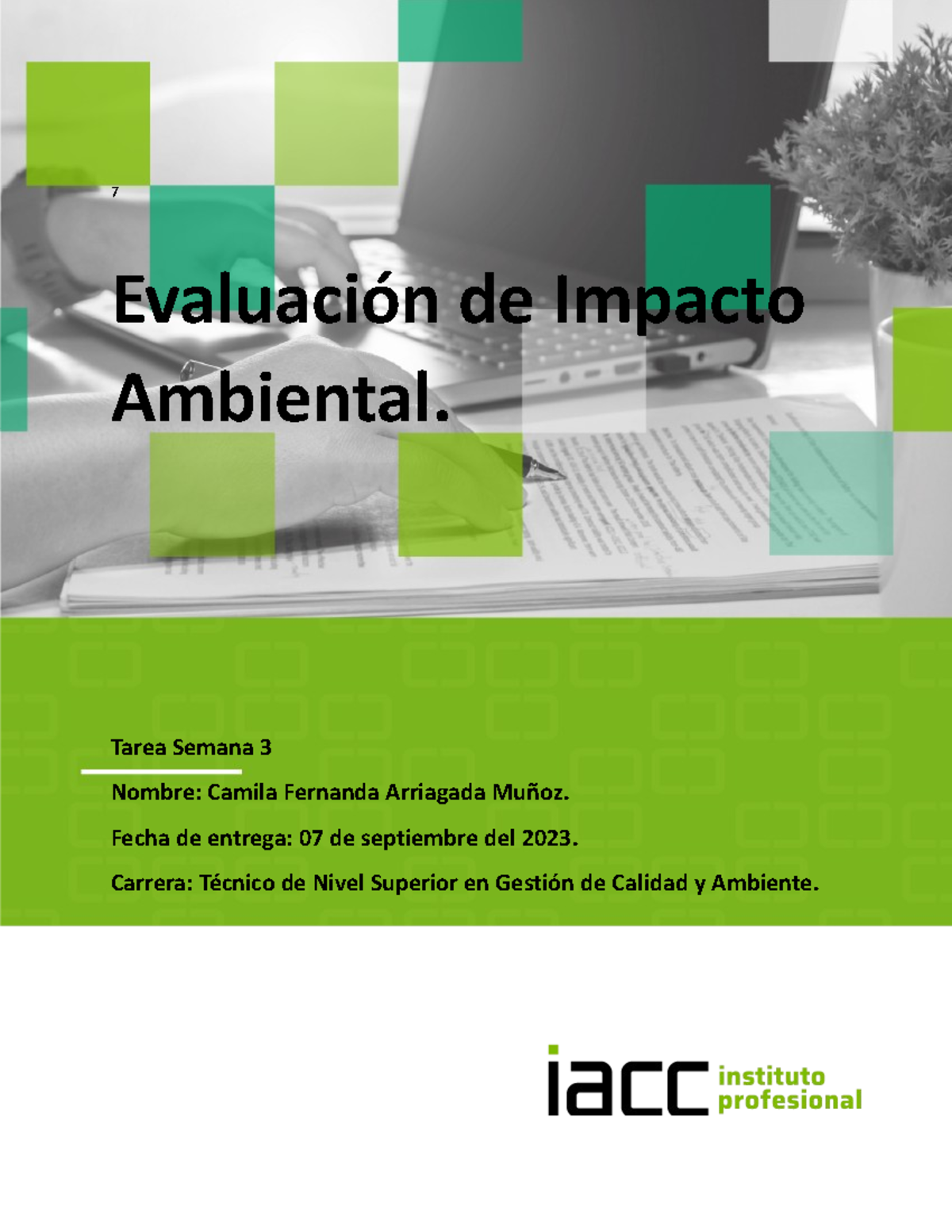 Tarea Semana 3: Evaluación de Impacto Ambiental en Proyectos ...