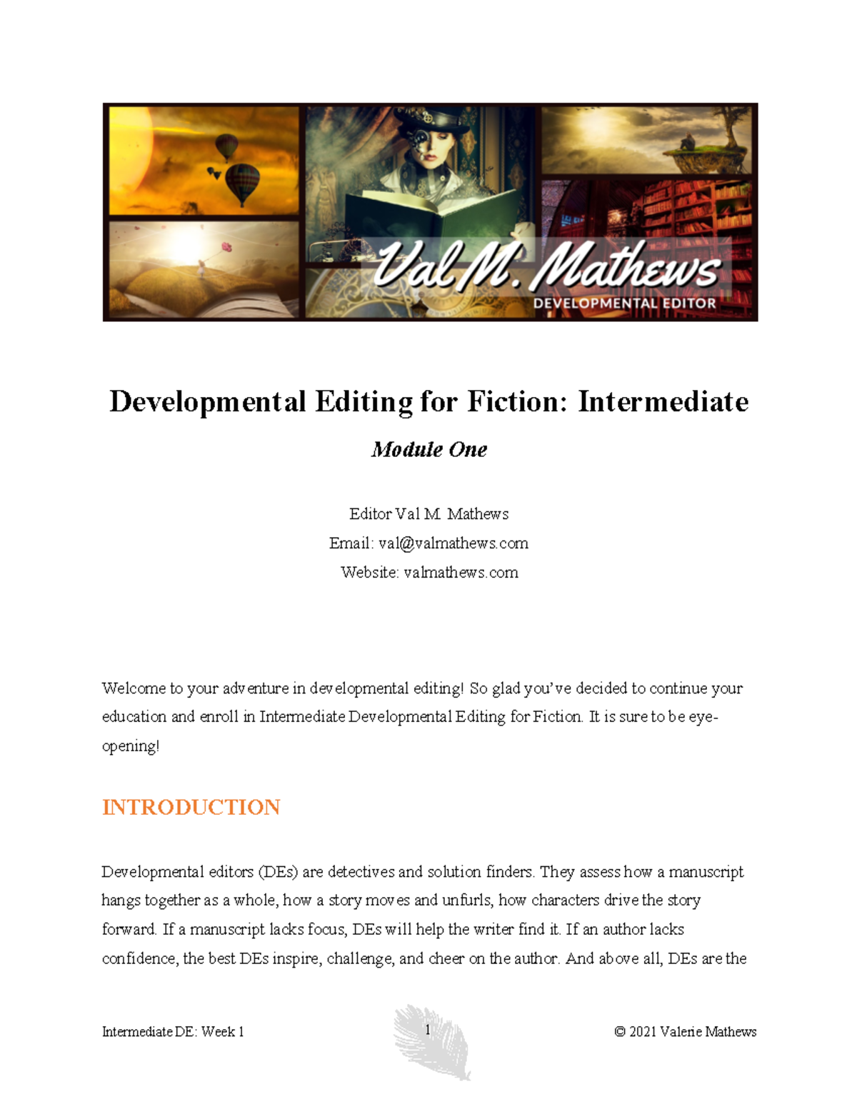 Intermediate Developmental Editing for Fiction: Module 1 Notes - Studocu