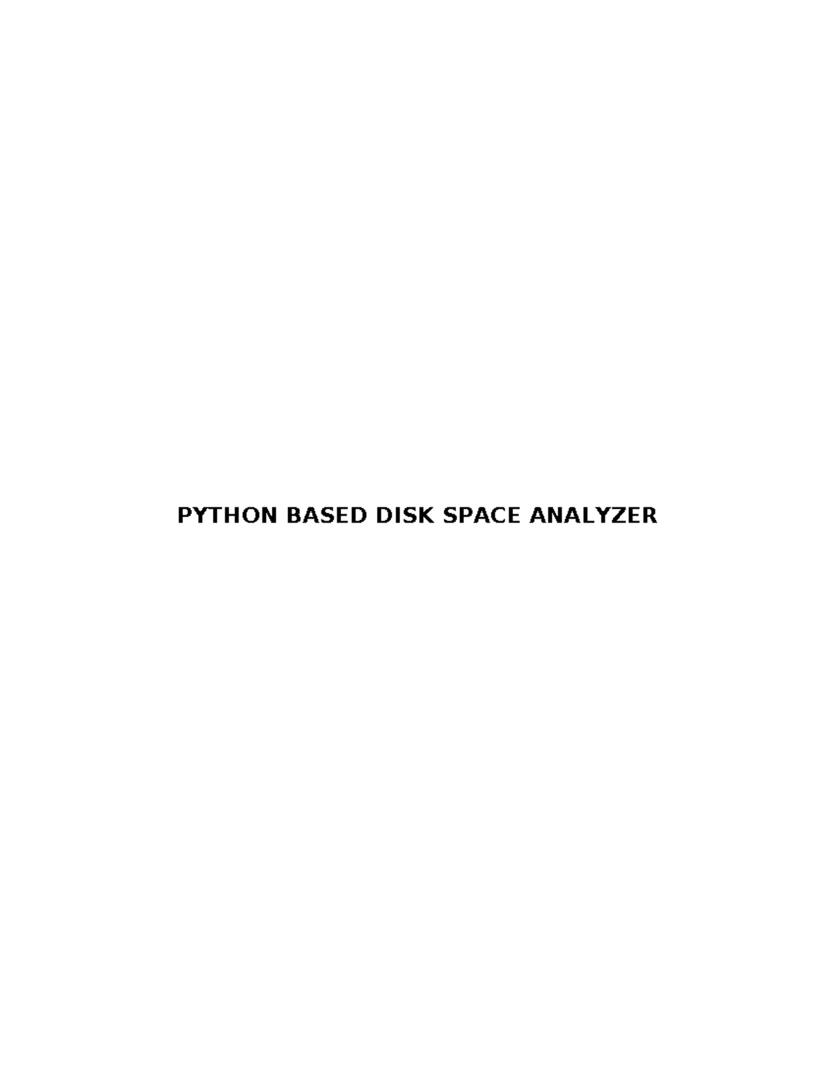 Disk Space Analyzer (PDSA) Project Overview and Implementation - Studocu