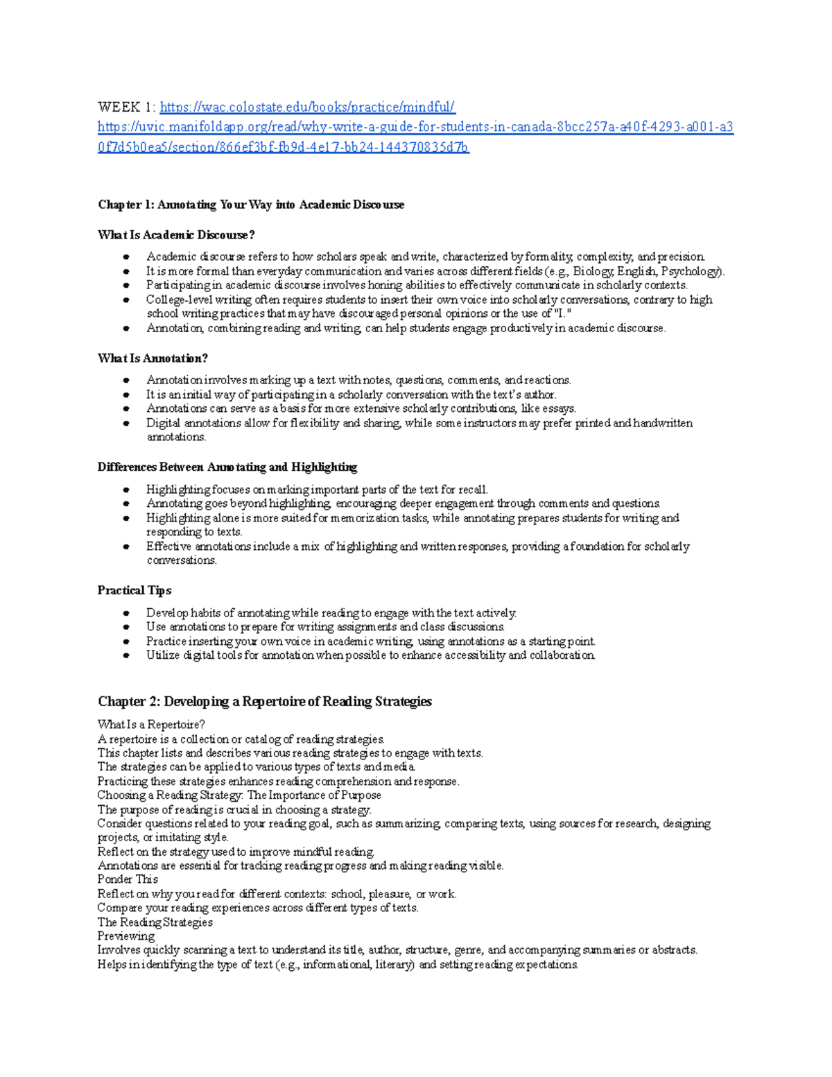 AP WRIT 1700: Comprehensive Notes on Academic Discourse & Writing ...