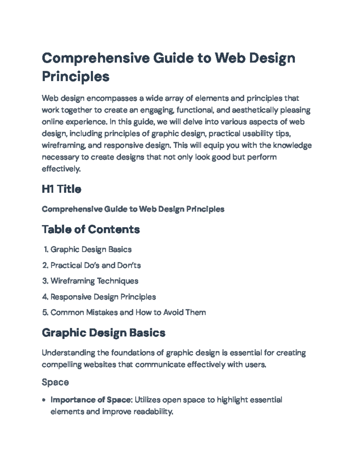 Comprehensive Guide to Web Design Principles and Best Practices ...