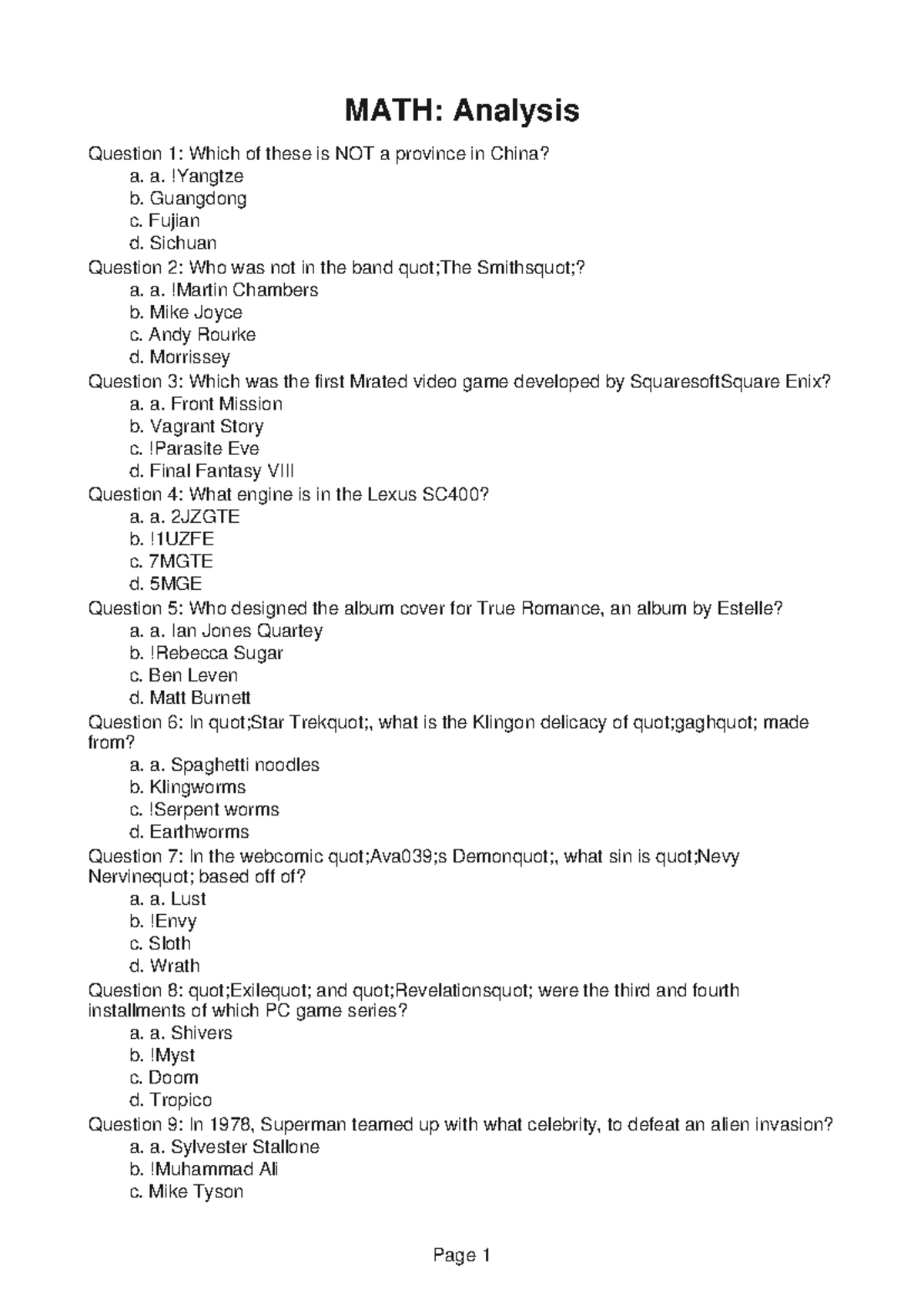 MATH346 Chapter 3 Analysis: Quiz Questions and Answers - Studocu