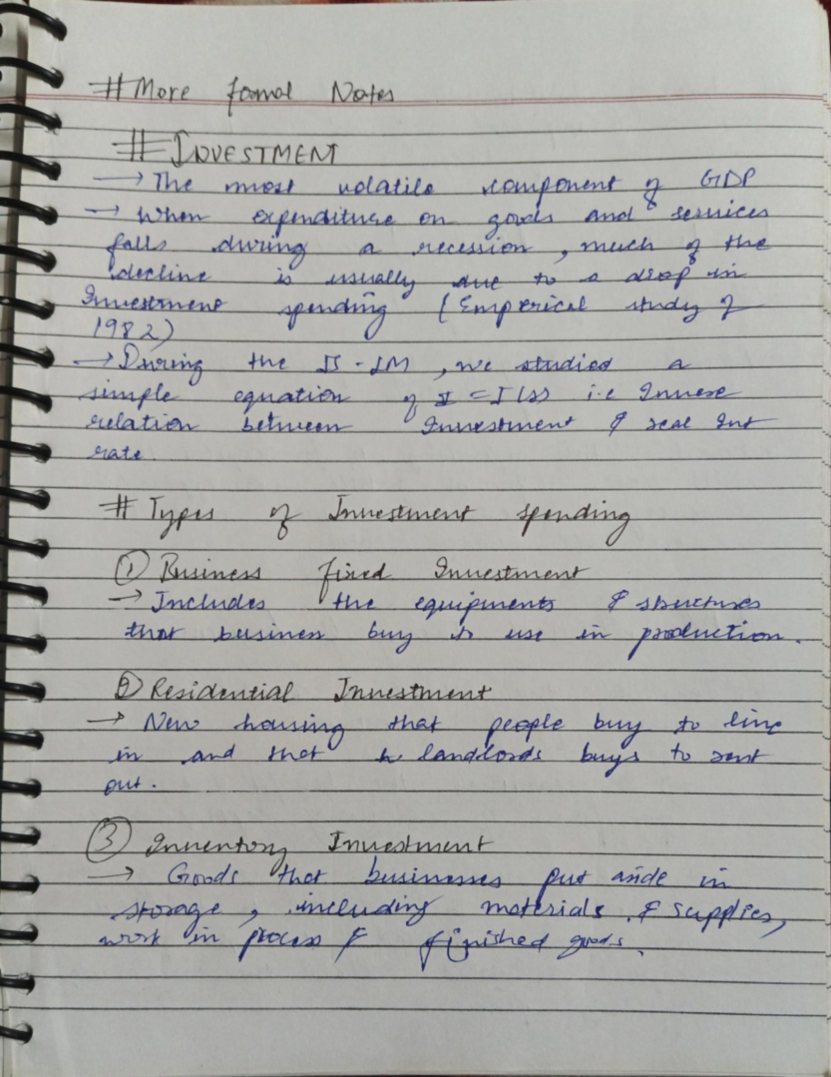 Investment Notes: Macro Economics (Sem 3) - Understanding GDP and ...