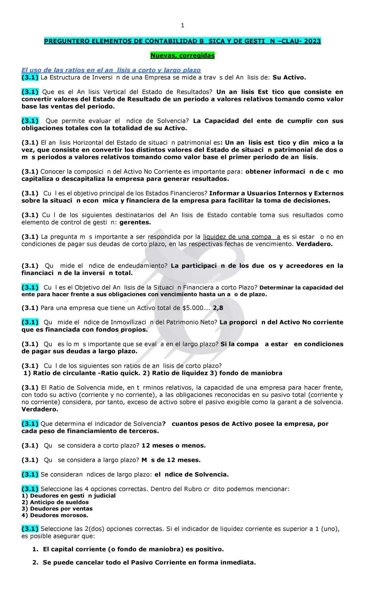 Segundo Parcial de Contabilidad Básica y de Gestión CLAU 2023 - Studocu