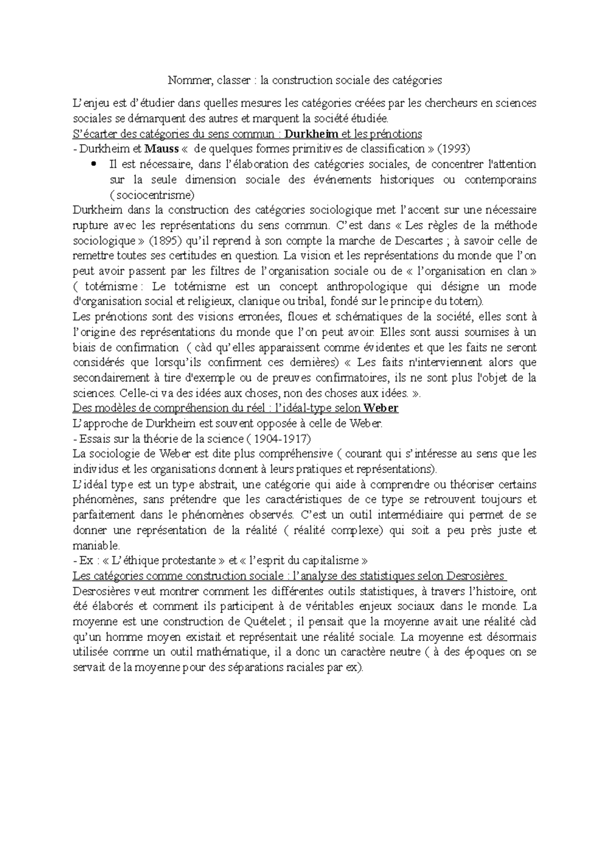 Nommer classer Fiche de révision - Nommer, classer : la construction ...