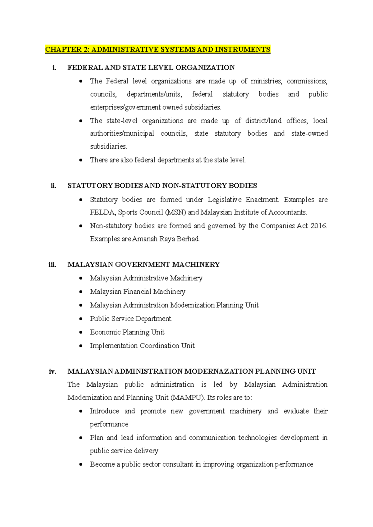 Chapter 2 - ADMINISTRATIVE SYSTEMS AND INSTRUMENTS - CHAPTER 2 ...