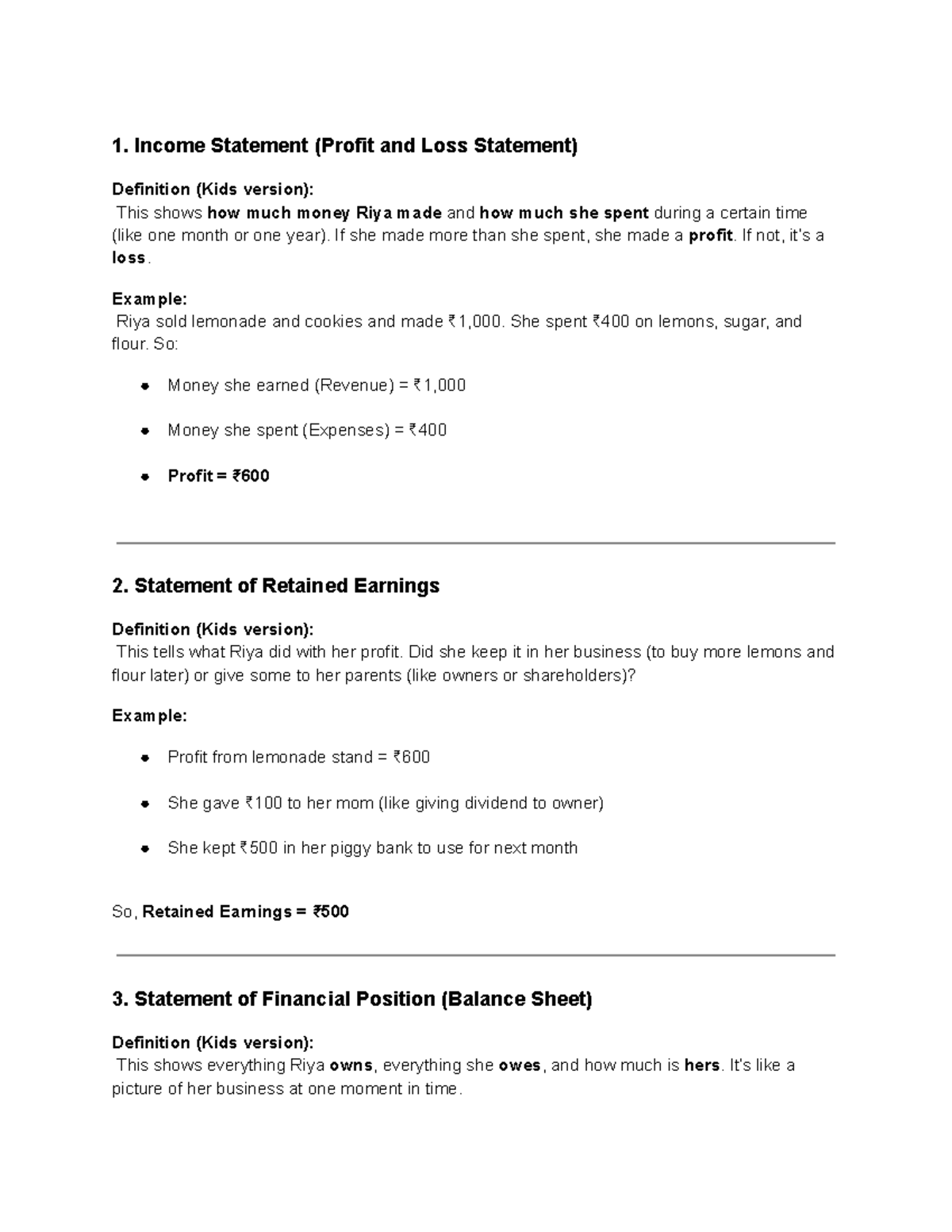 fafhoaihfoiahsas - 1. Income Statement (Profit and Loss Statement ...