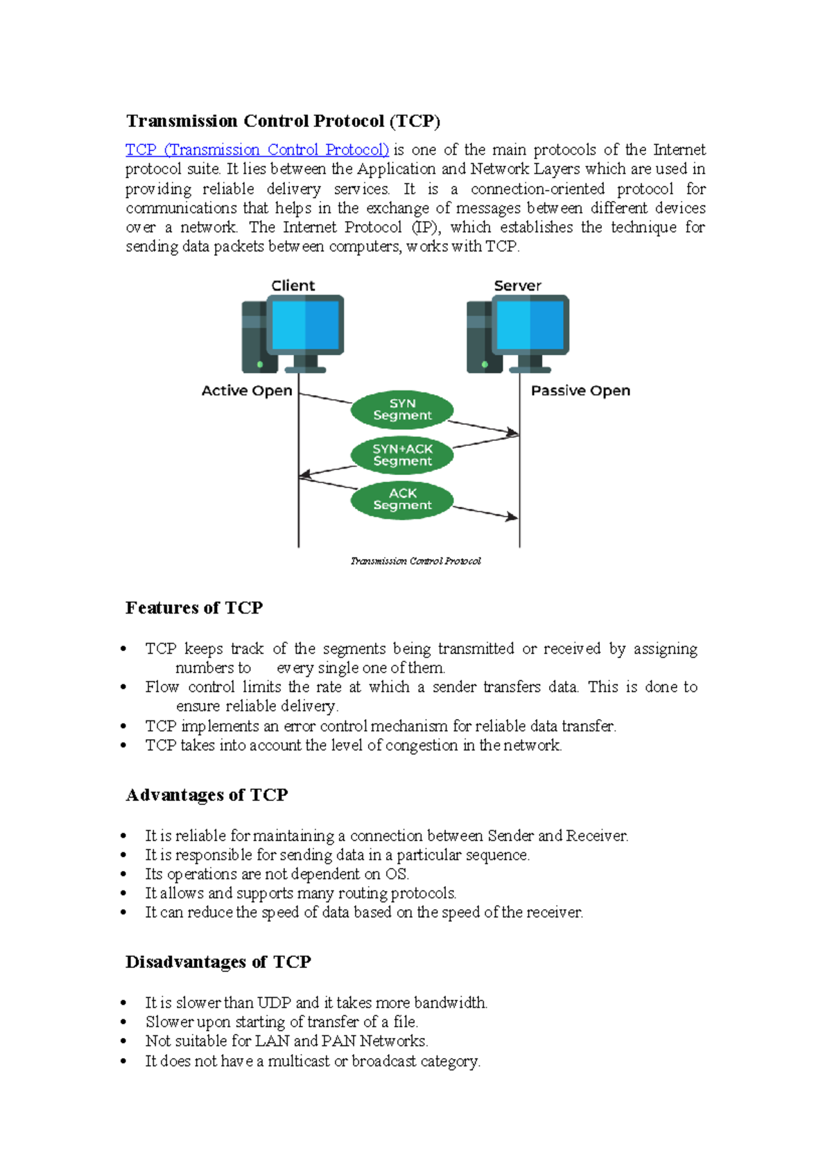 TCP vs UDP: Key Differences and Features (CS101 Assignment 1) - Studocu
