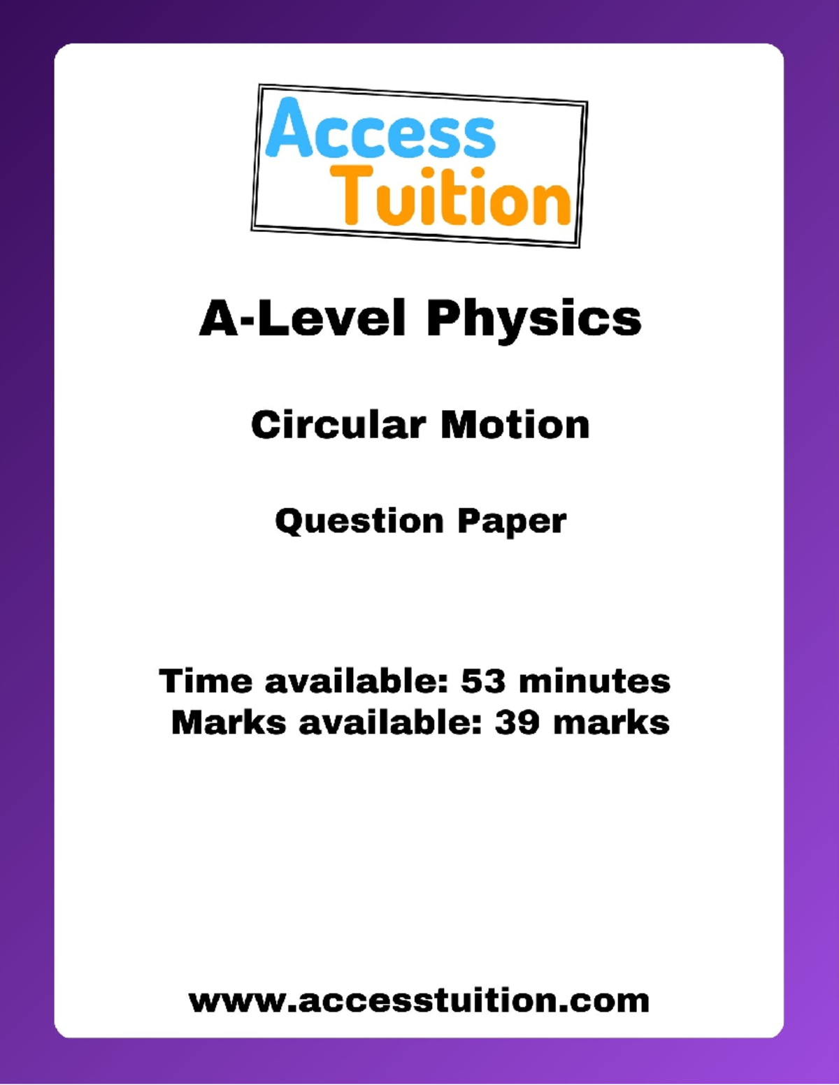 Circular Motion QP: Exam Questions on SHM & Spacecraft Dynamics - Studocu