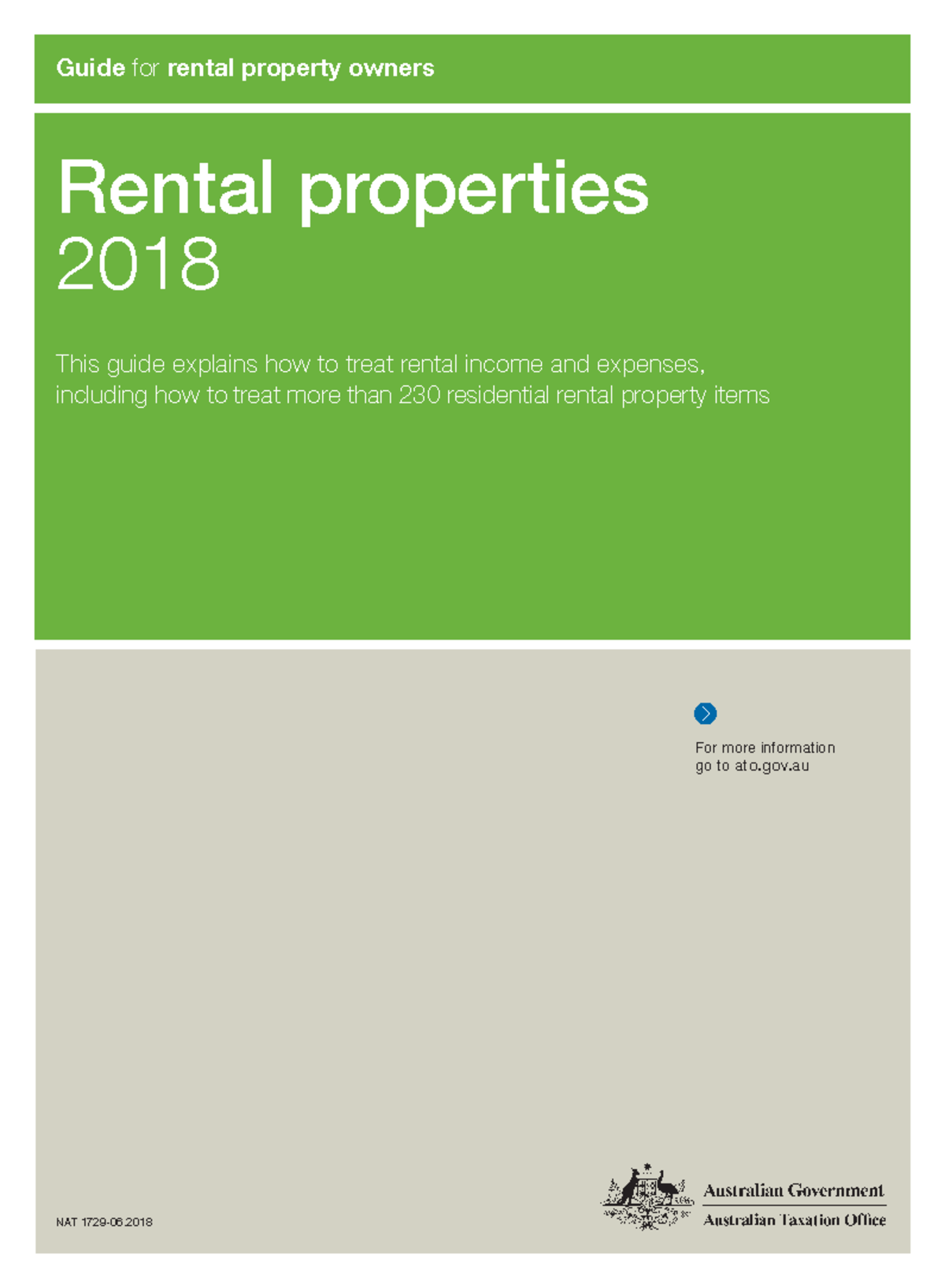 2019 0725 ATO Rental-properties-2018 - For more information go to ato ...