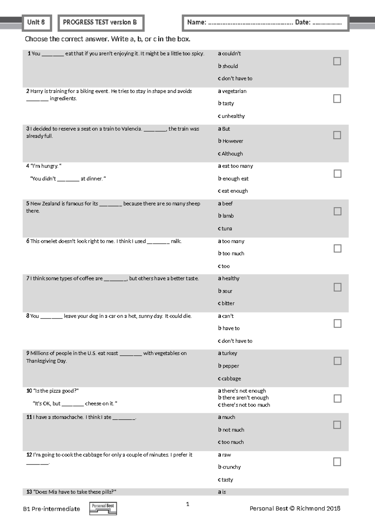 Test 2 - Multiple Choice Questions with Answers - Studocu