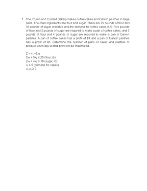 Activity _Linear - Formulate a linear programming model for this ...