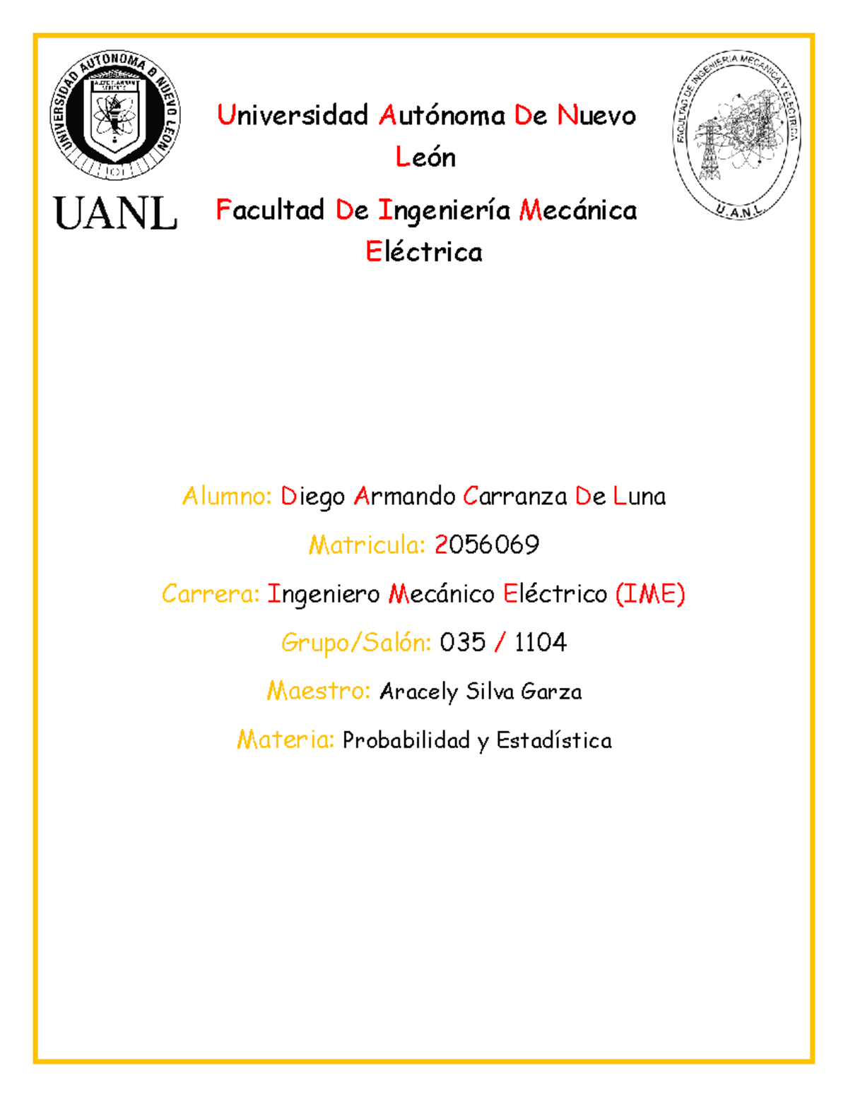 Taled - amen - Probabilidad Y Estadística - Universidad Autónoma De ...