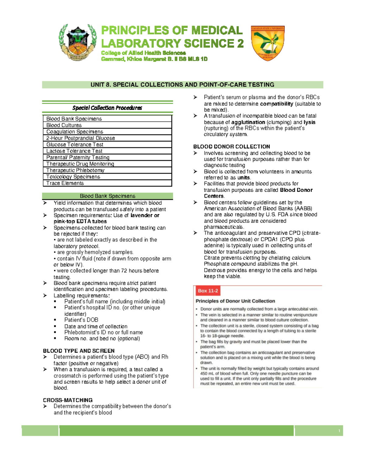 UNIT 8: SPECIAL COLLECTIONS & TESTING - PMLS2 Study Notes - Studocu