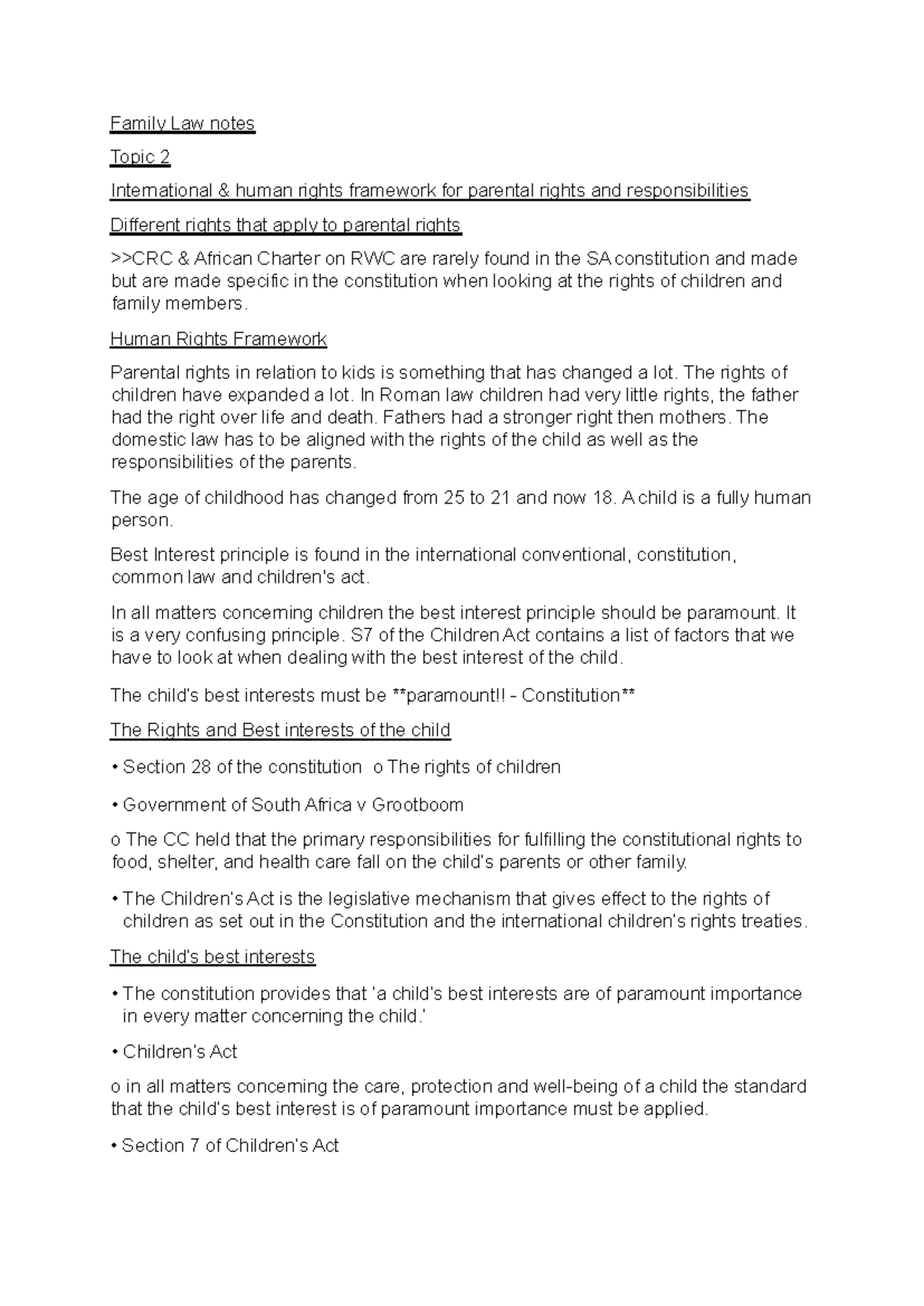 Family Law Notes: International Human Rights & Parental Rights ...