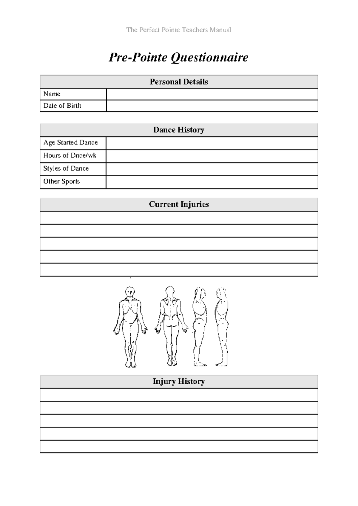 The Perfect Pointe System Pre Pointe Assessment - The Perfect Pointe ...
