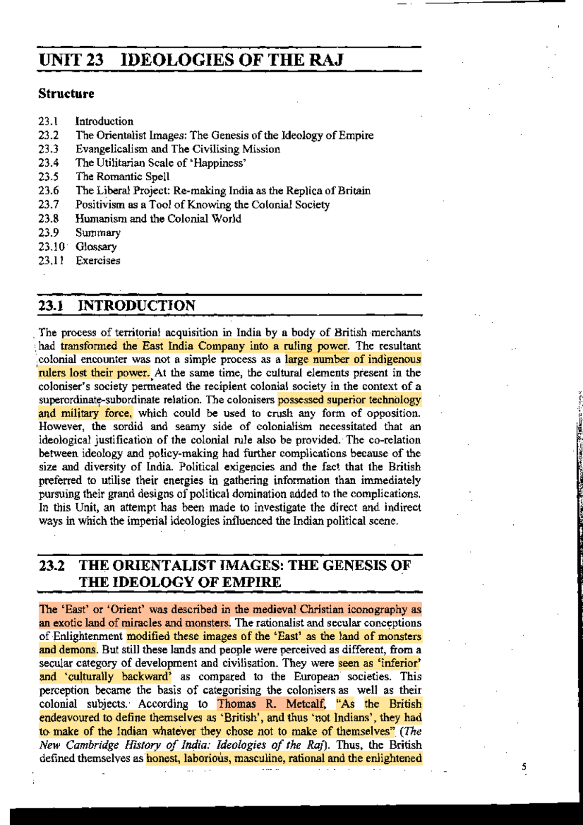 Colonial Ideologies: Understanding the Raj - IGNOU Notes - Studocu