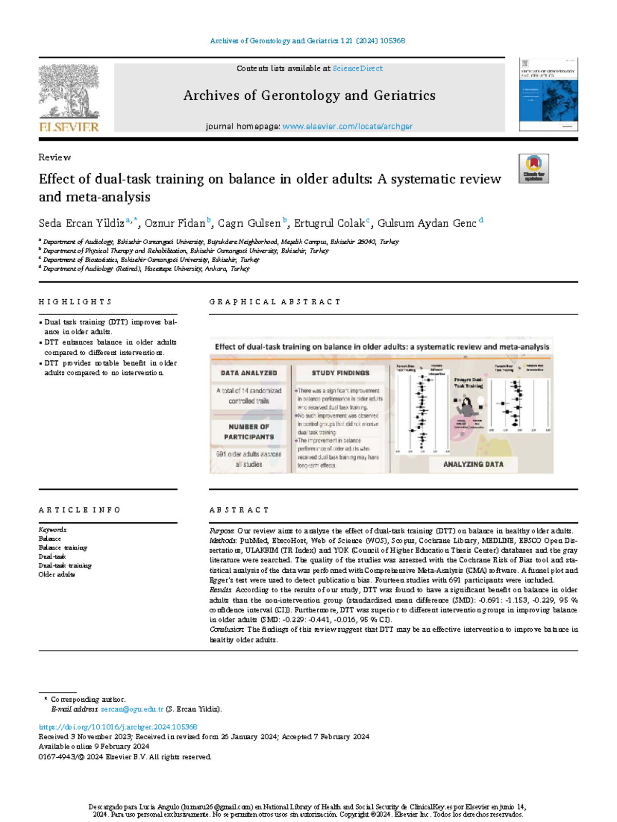 Effect of Dual Task Training on Balance in Older Adults: A Systematic ...