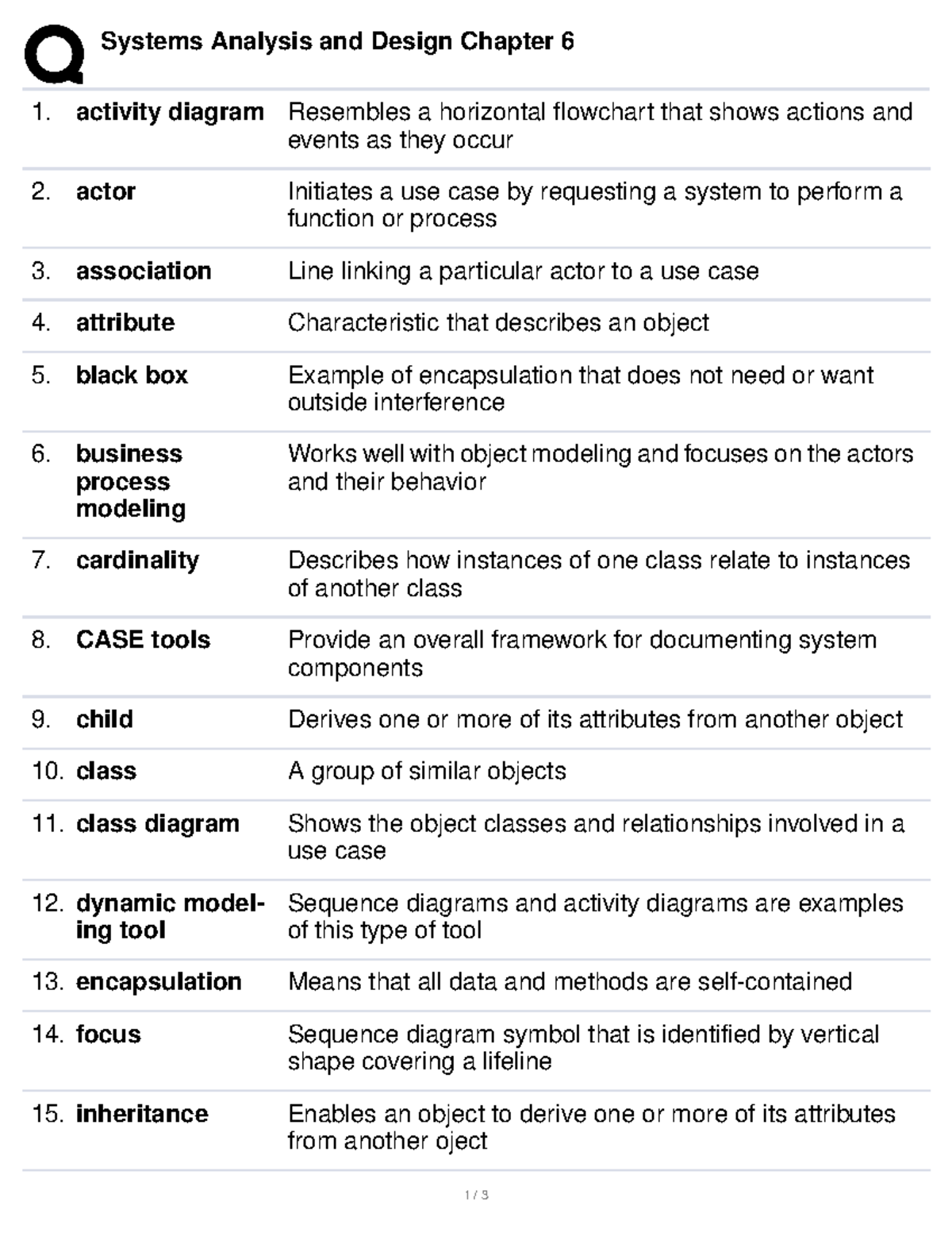 CPT264 - Systems Analysis and Design Chapter 6 Lecture Notes - Studocu