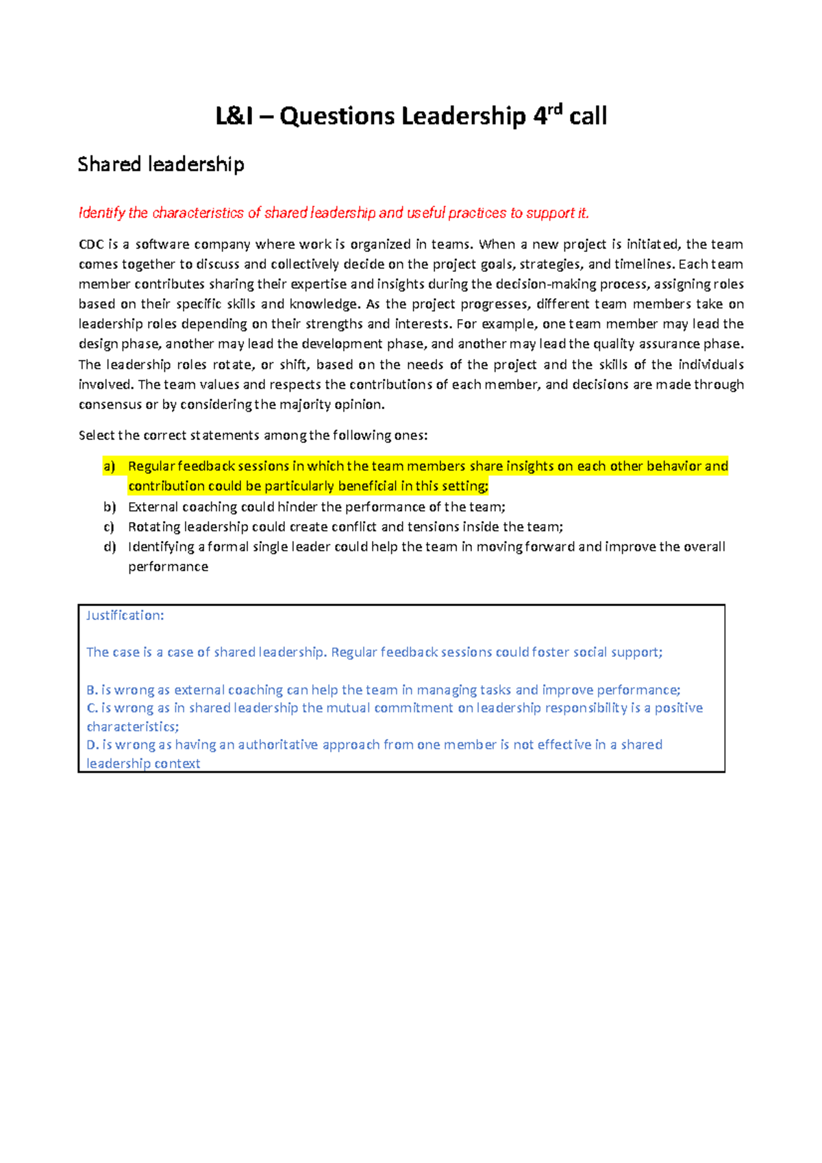 2023 Leadership 4th Call: Shared Leadership Insights and Practices ...