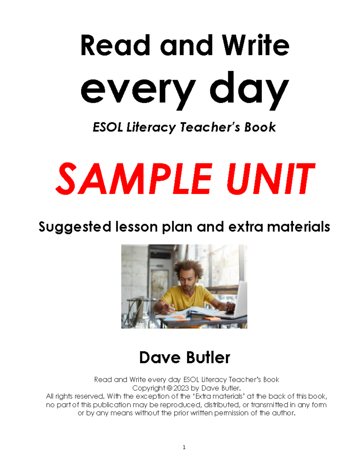 Read and Write Every Day: ESOL Literacy Unit 3 Sample Plan - Studocu