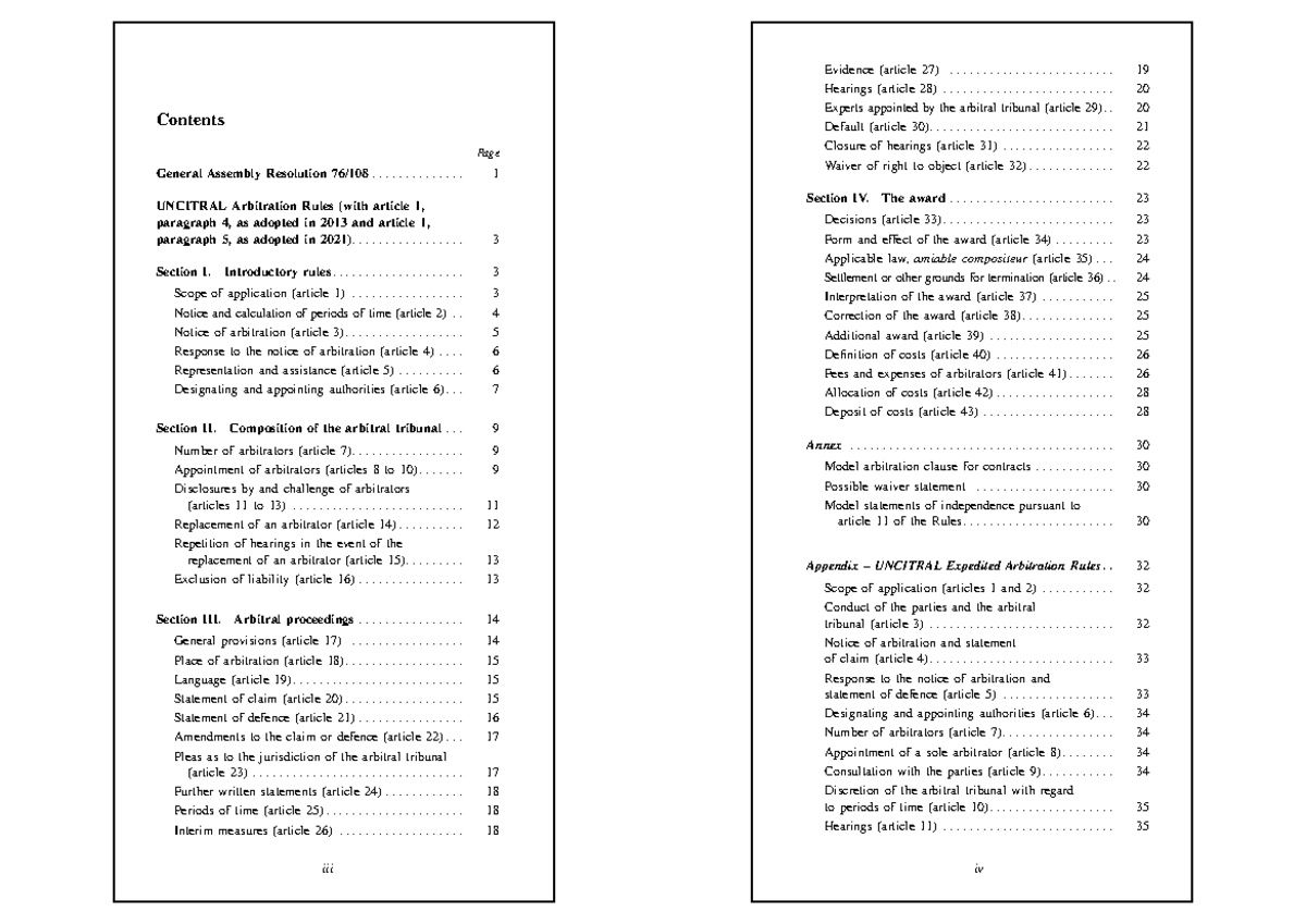 UNCITRAL Arbitration Rules Overview and Key Provisions - Studocu
