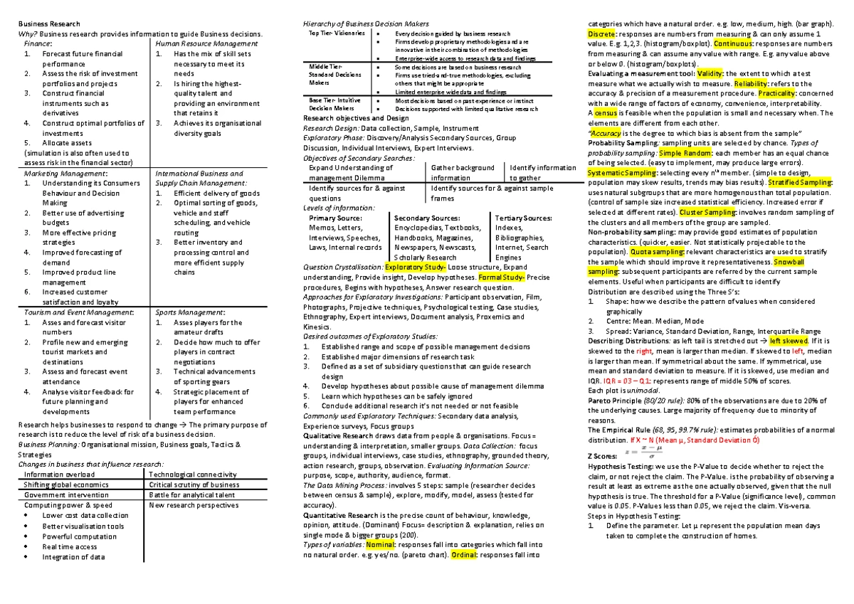 Stat 101 Final Exam Study Guide: Variable Types & Inference Methods ...