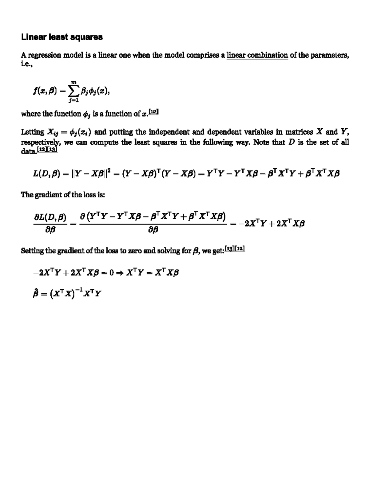 Linear Least Squares Error Analysis and Applications - Studocu