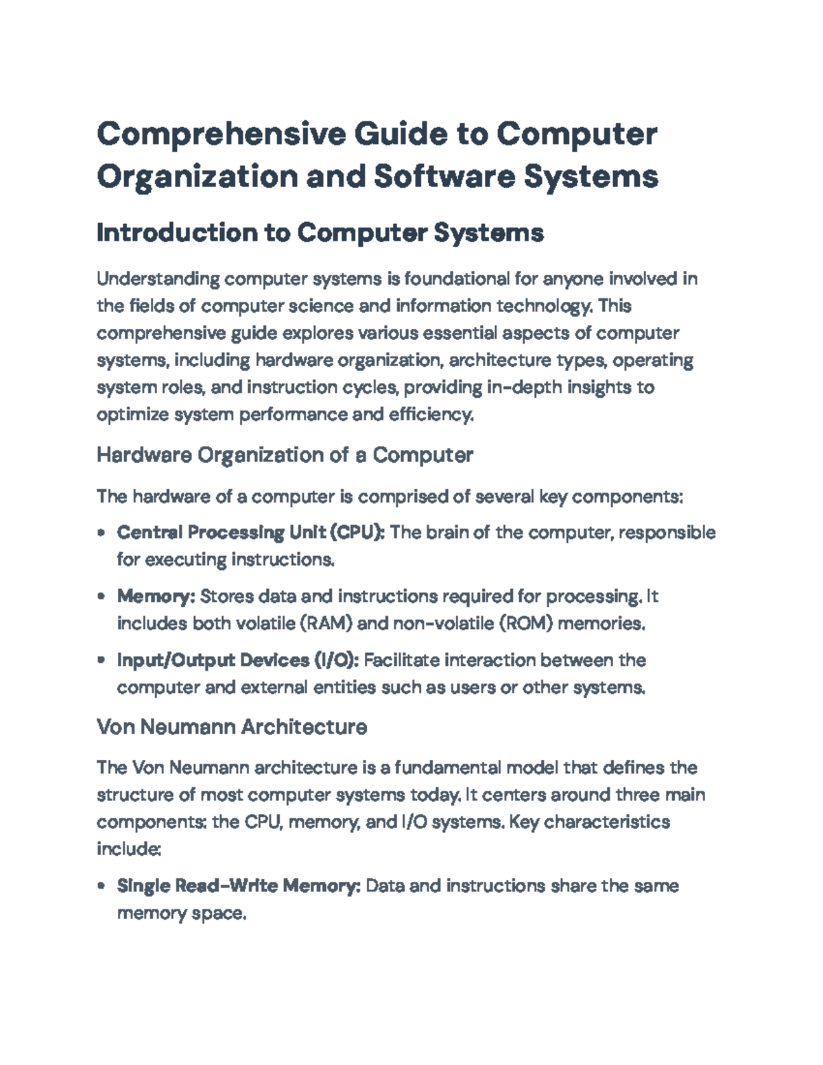 Comprehensive Guide to Computer Organization and Software Systems ...