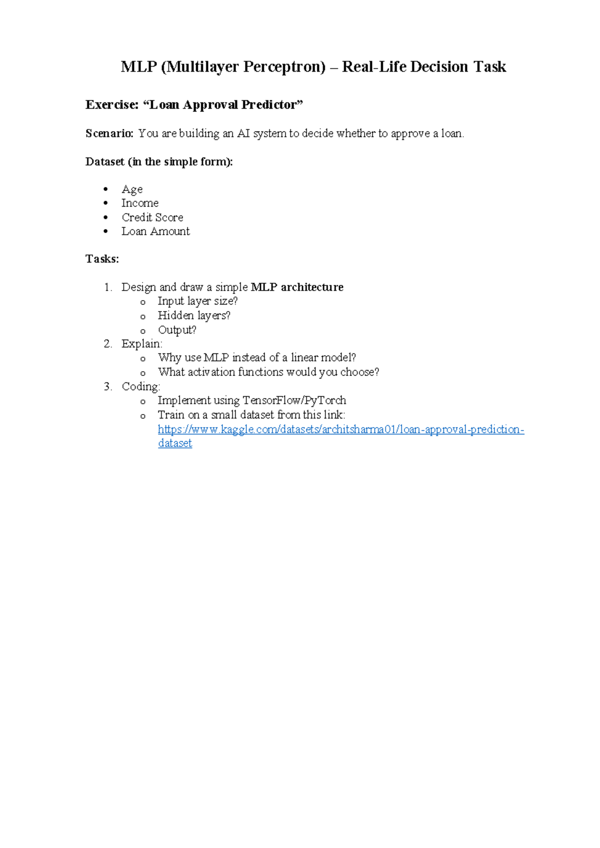 MLP - ưefwefwefwefvwegw - MLP (Multilayer Perceptron) – Real-Life ...