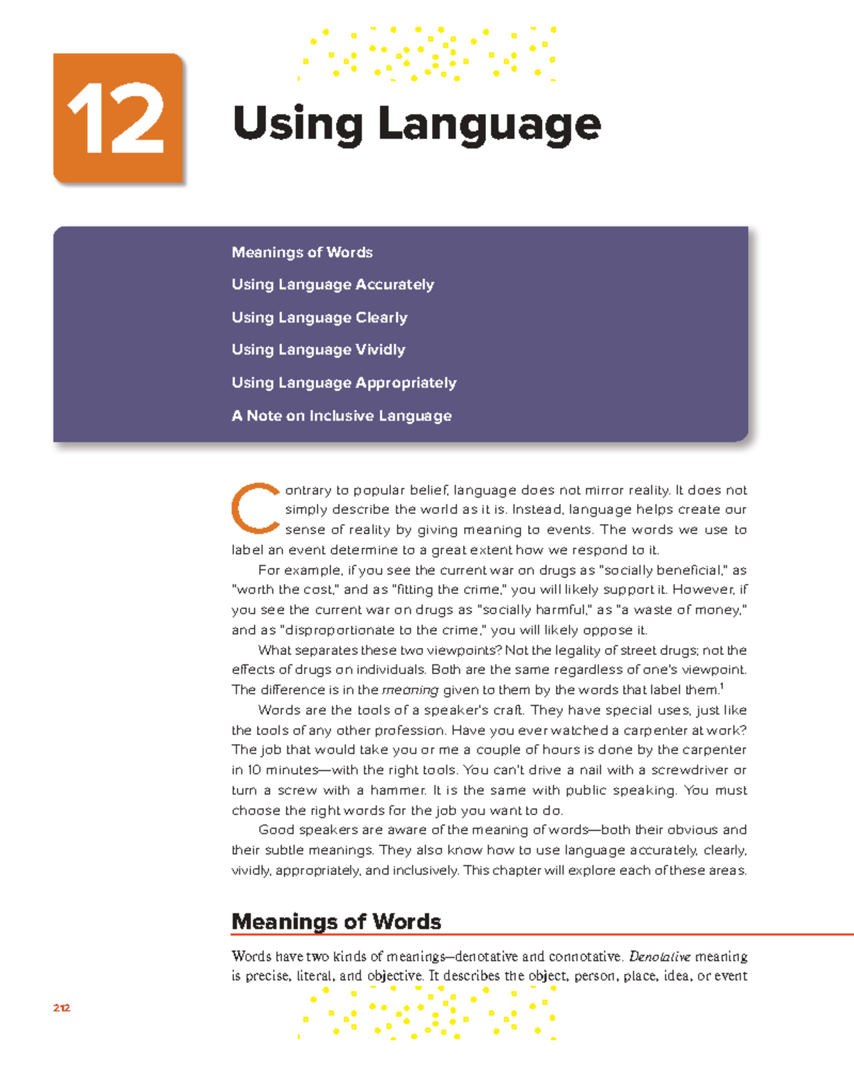 12 Using Language Effectively: Clarity, Accuracy, and Vividness - Studocu