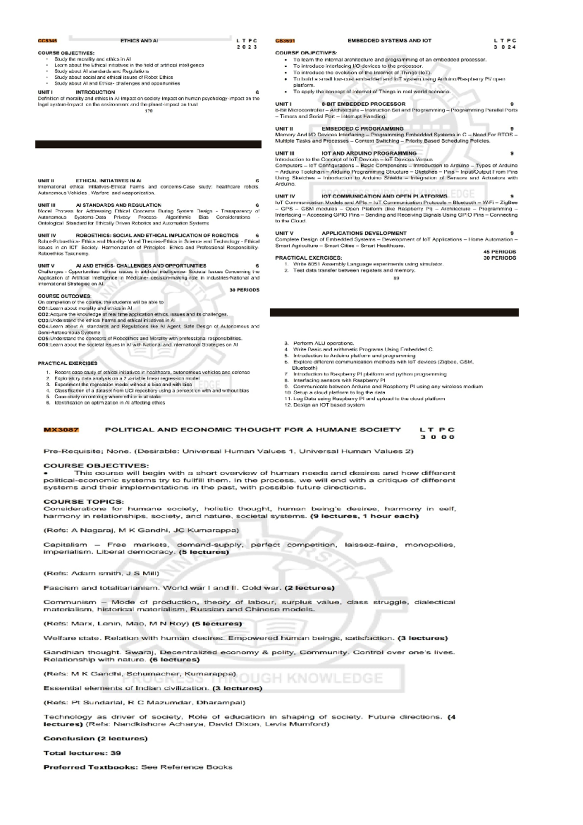 CCS345 & CS3691 Ethics in AI & Embedded Systems Syllabus 2023 - Studocu