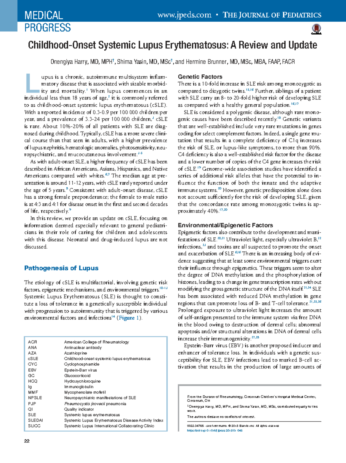 Systemic Lupus Erythematosus in Pediatrics: A Comprehensive Review ...