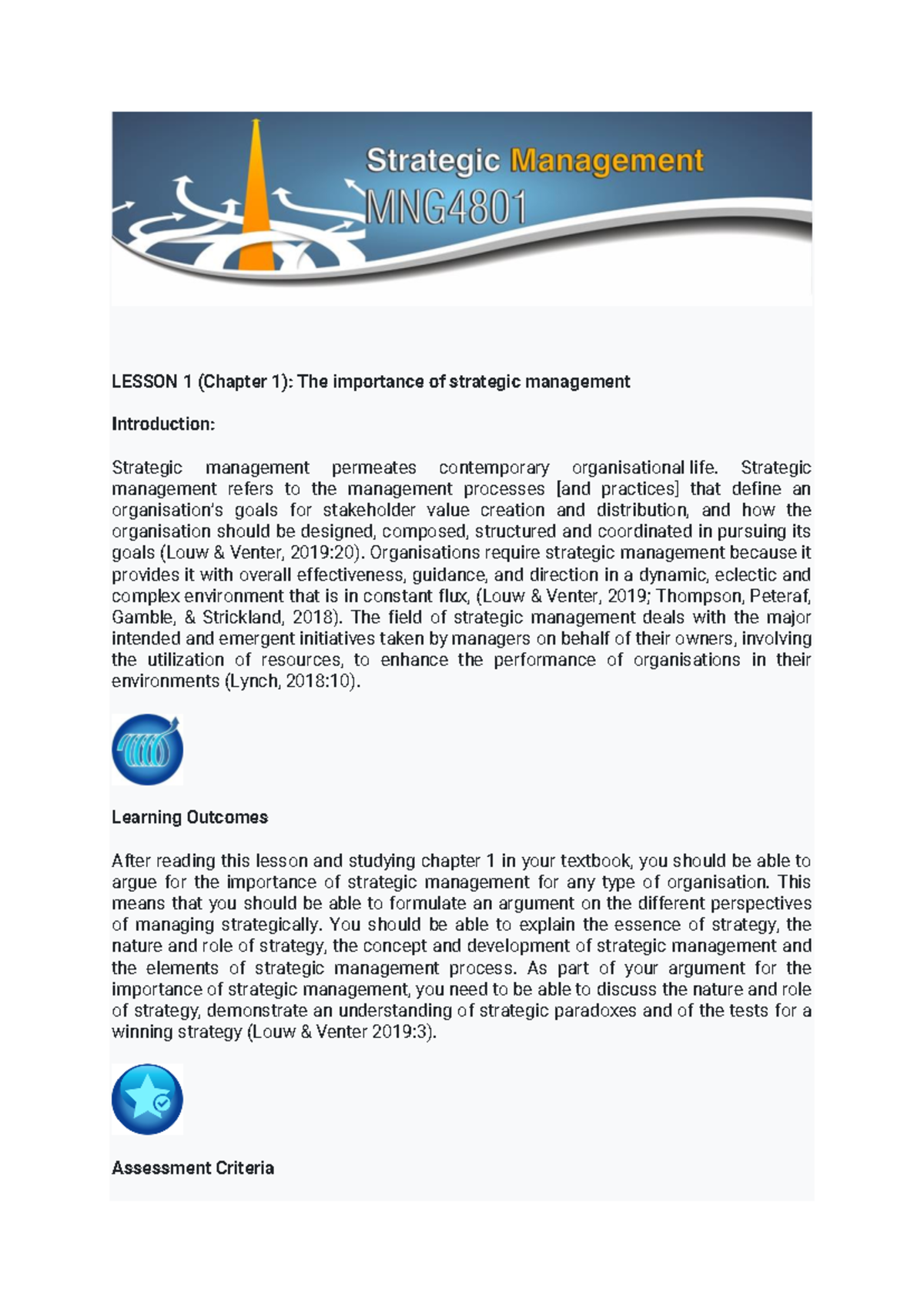 Strategic Management Insights: Lesson 1 - Importance & Key Concepts ...