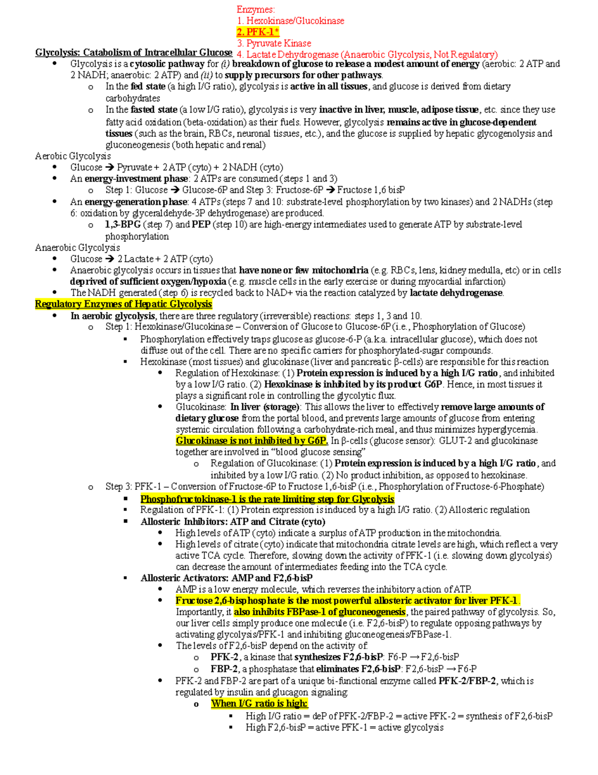 Exam 3 Condensed Notes - Metabolism (Biochemistry 101) - Studocu