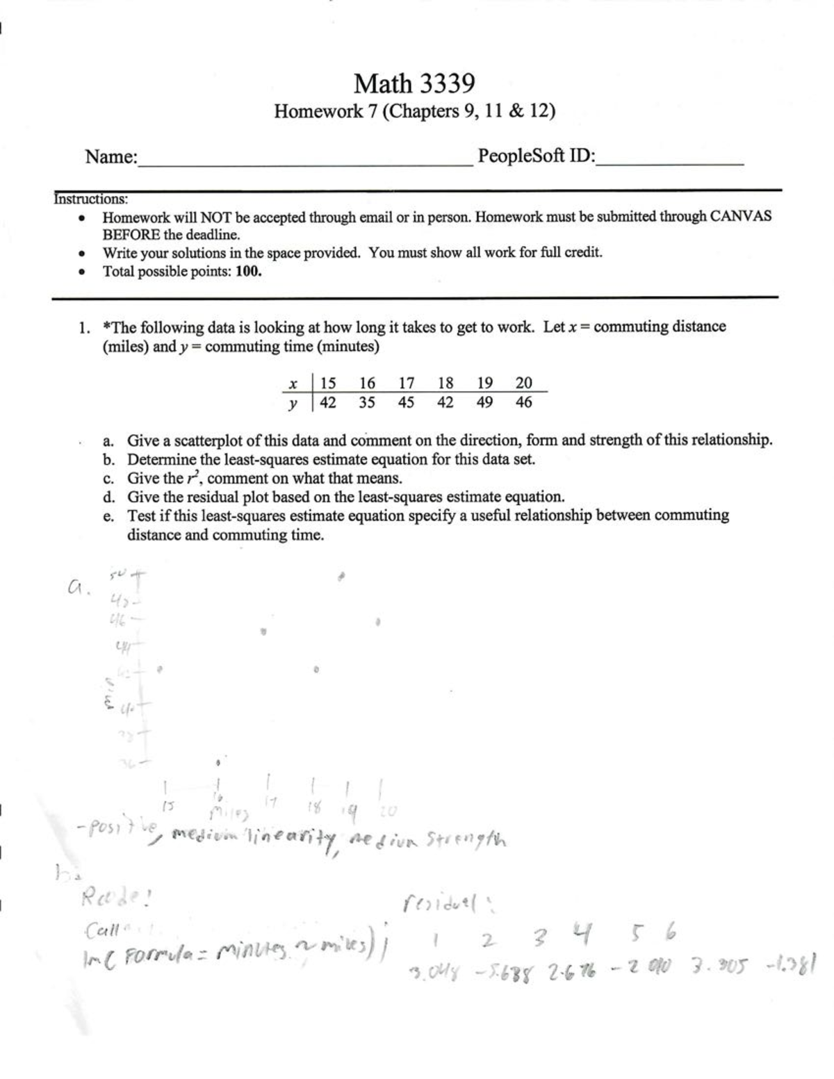 Document 2024-11-30 235046 - Math Homework 7 (Chapters 9, 11 12) Name ...
