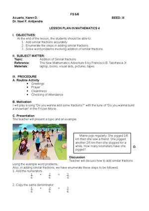 Scribd - hrhfh - Lesson Plan In Mathematics IV I. Objective: Visualize ...