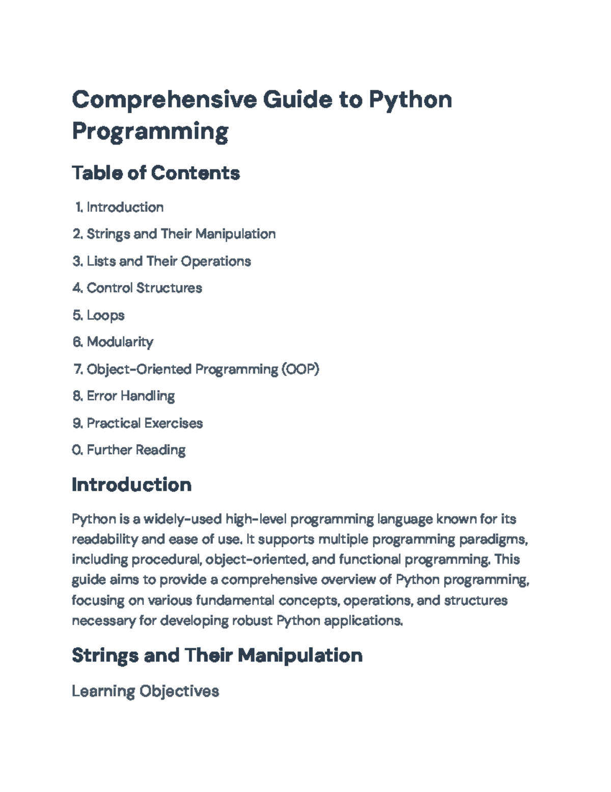 Comprehensive Python Programming Guide (CS101): Concepts & Exercises ...