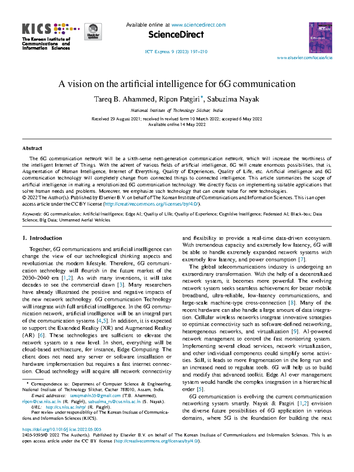 AI - apuntes - Available online at sciencedirect ScienceDirect ICT ...
