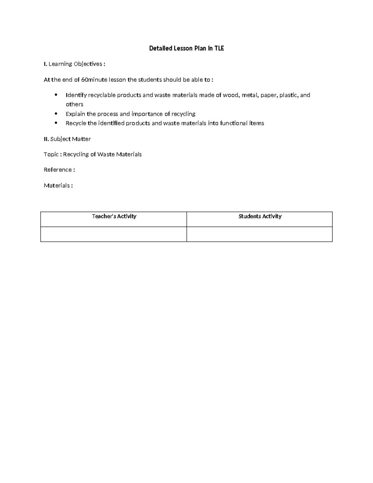 Detailed Lesson-WPS Office - Detailed Lesson Plan in TLE I. Learning ...
