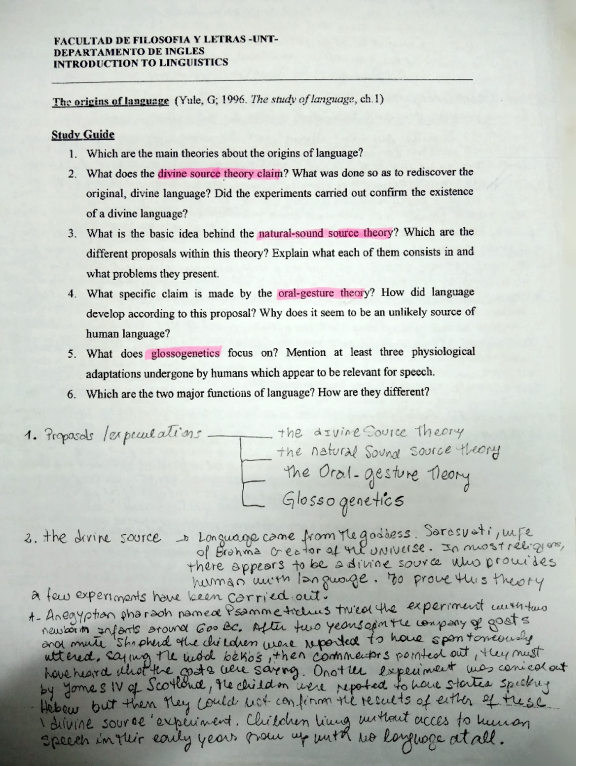 Linguistics 101: Exploring The Origins of Language - Study Guide - Studocu