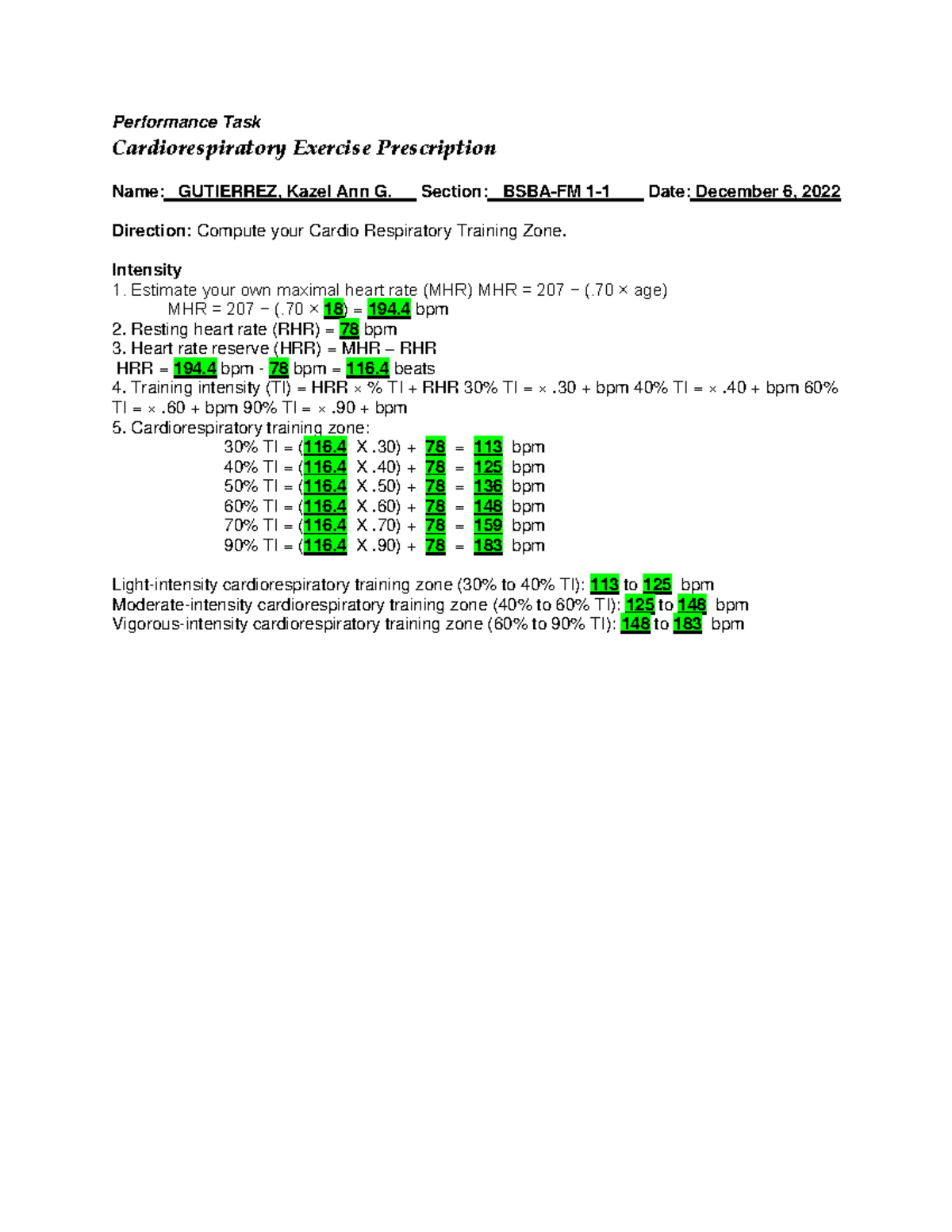 Chapter 3 Activities Perfomance Task - Performance Task ...