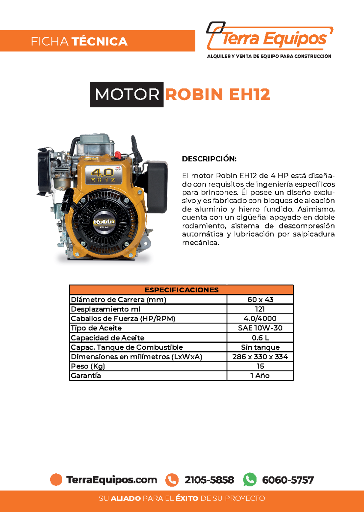 Robin EH12 - Despiece y Manual Completo de Motor de 4 HP - Studocu