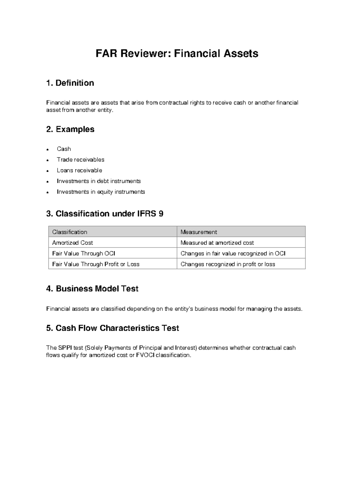 FAR Financial Assets Reviewer: Definitions, Examples, and ...