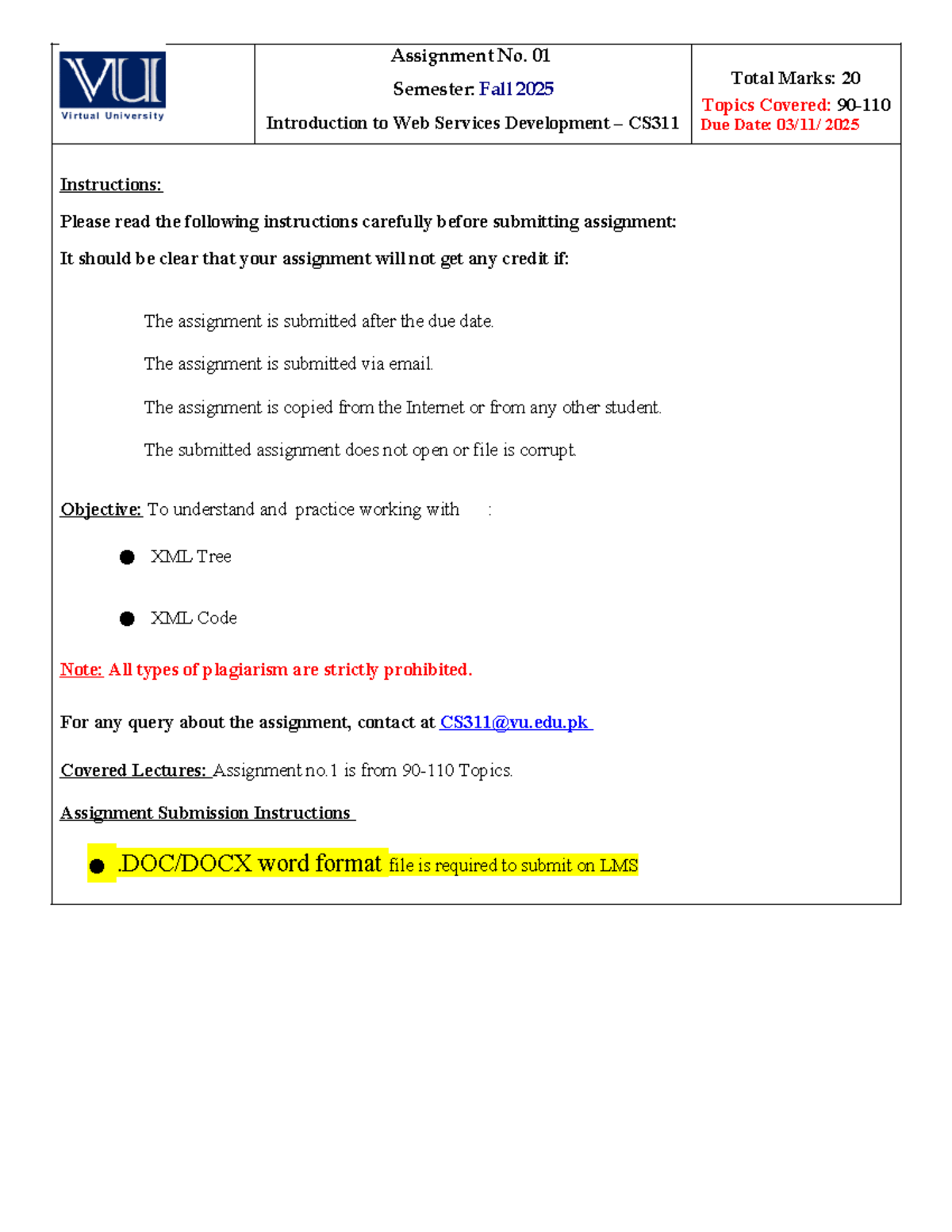 Introduction to Web Services Development - CS311 Assignment 01 - Fall ...