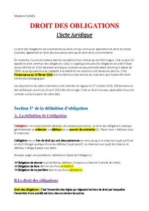 droit des obligations - UPVD - Studocu