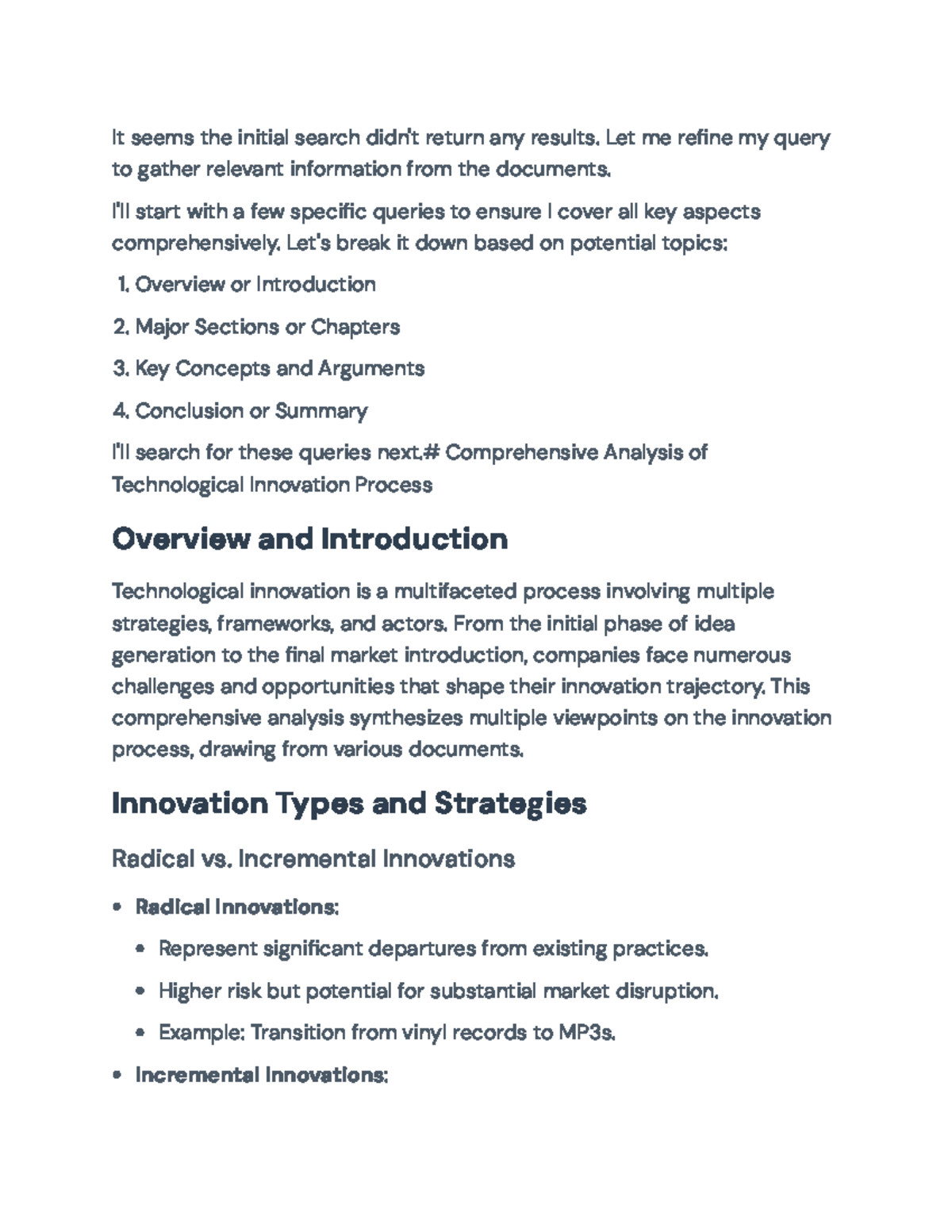 Comprehensive Analysis of Technological Innovation Strategies (Course ...