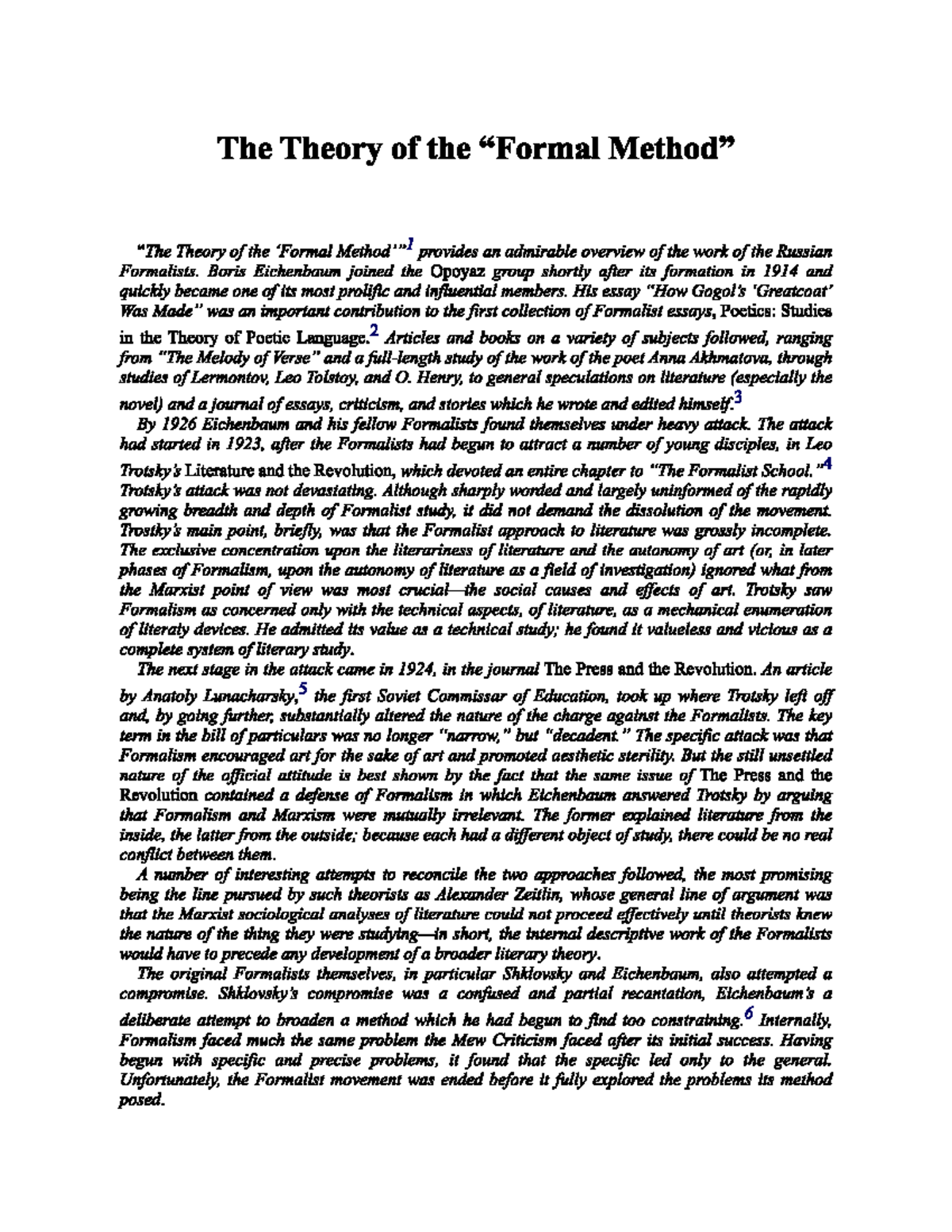 Formal - The Theory of the Theory of the provides an admirable overview ...