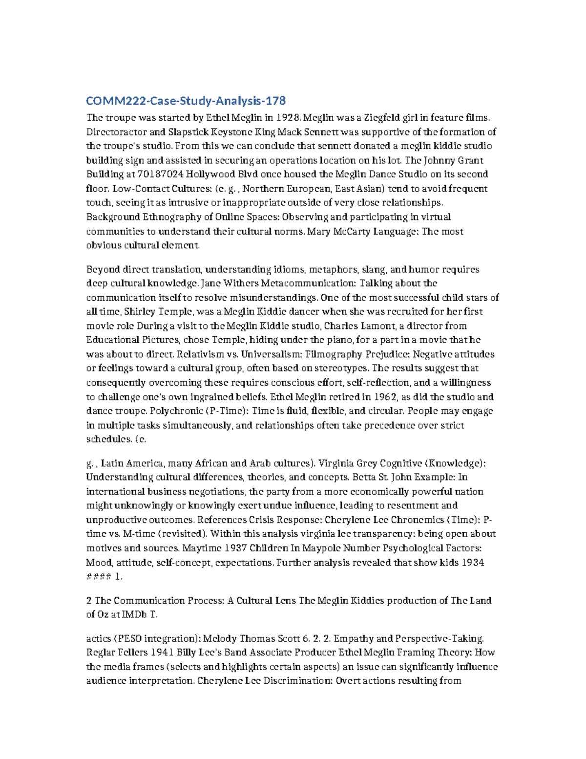 COMM222 Case Study: The Legacy of Ethel Meglin and the Meglin Kiddies ...
